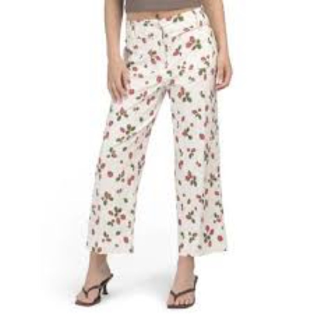Floral Wide-Leg Pants